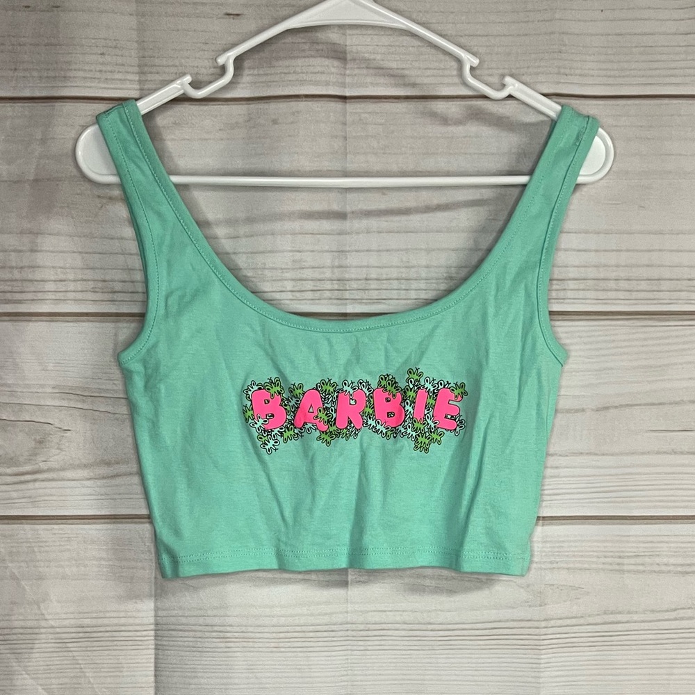 NWOT Barbie Crop Tank Top Size Medium